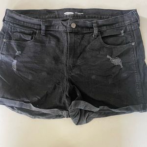 Womens old navy black jean shorts